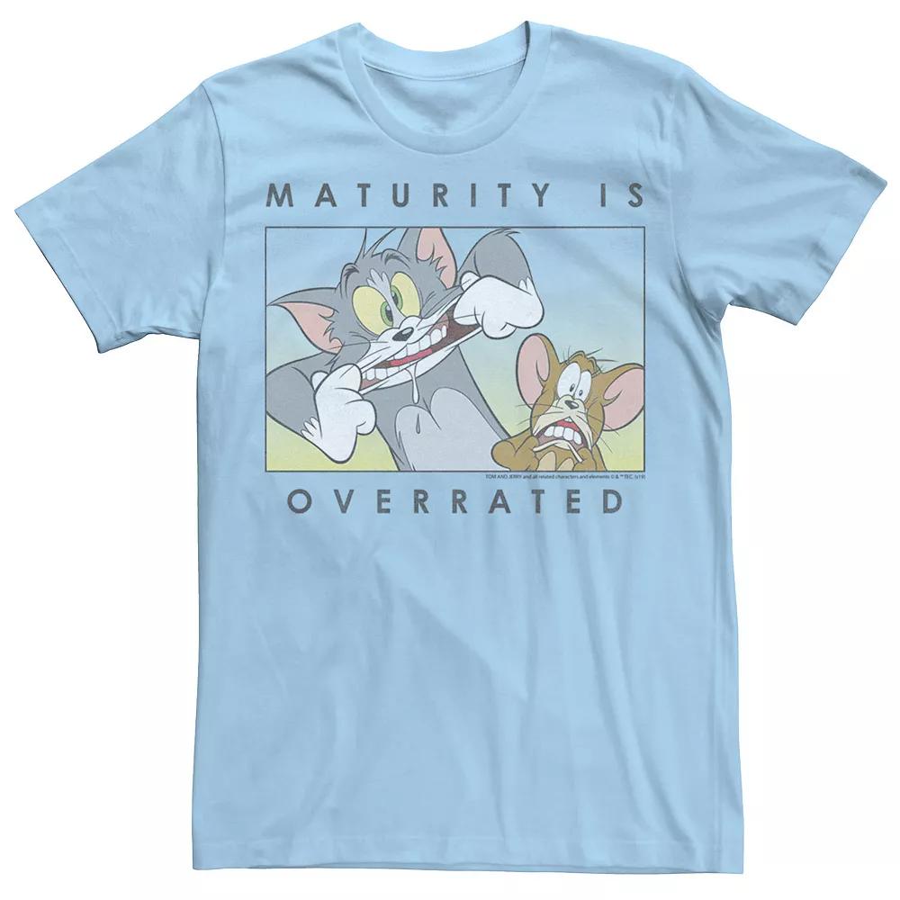 Men's Tom And Jerry Maturity Is Overrated Goofy Portrait Panel Tee,  Product Image