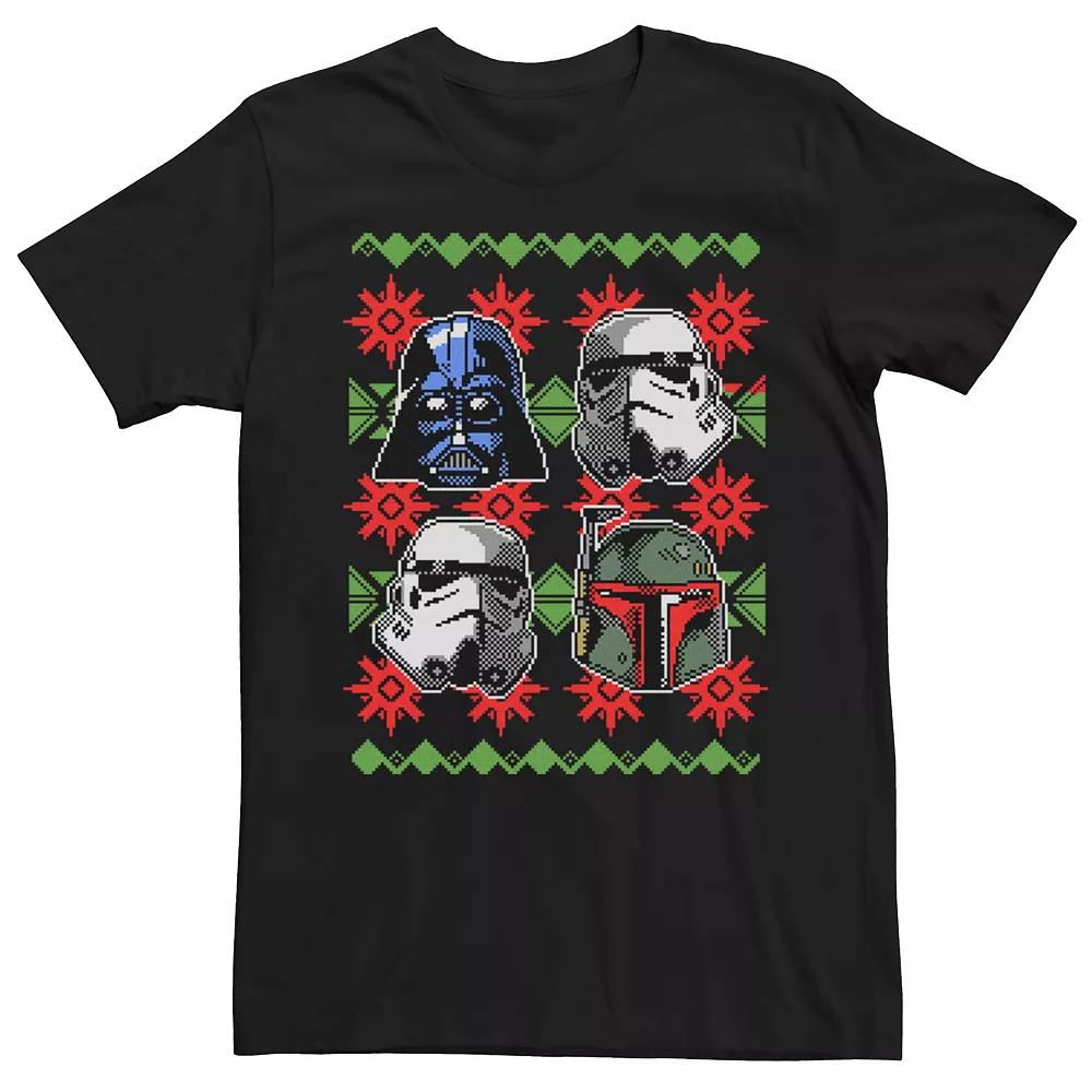 Men's Star Wars Bad Guy Helmets Ugly Christmas Tee,  Product Image