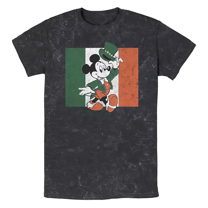 Disney's Mickey Mouse Irish Flag Mineral Wash Men's Graphic Tee,  Product Image