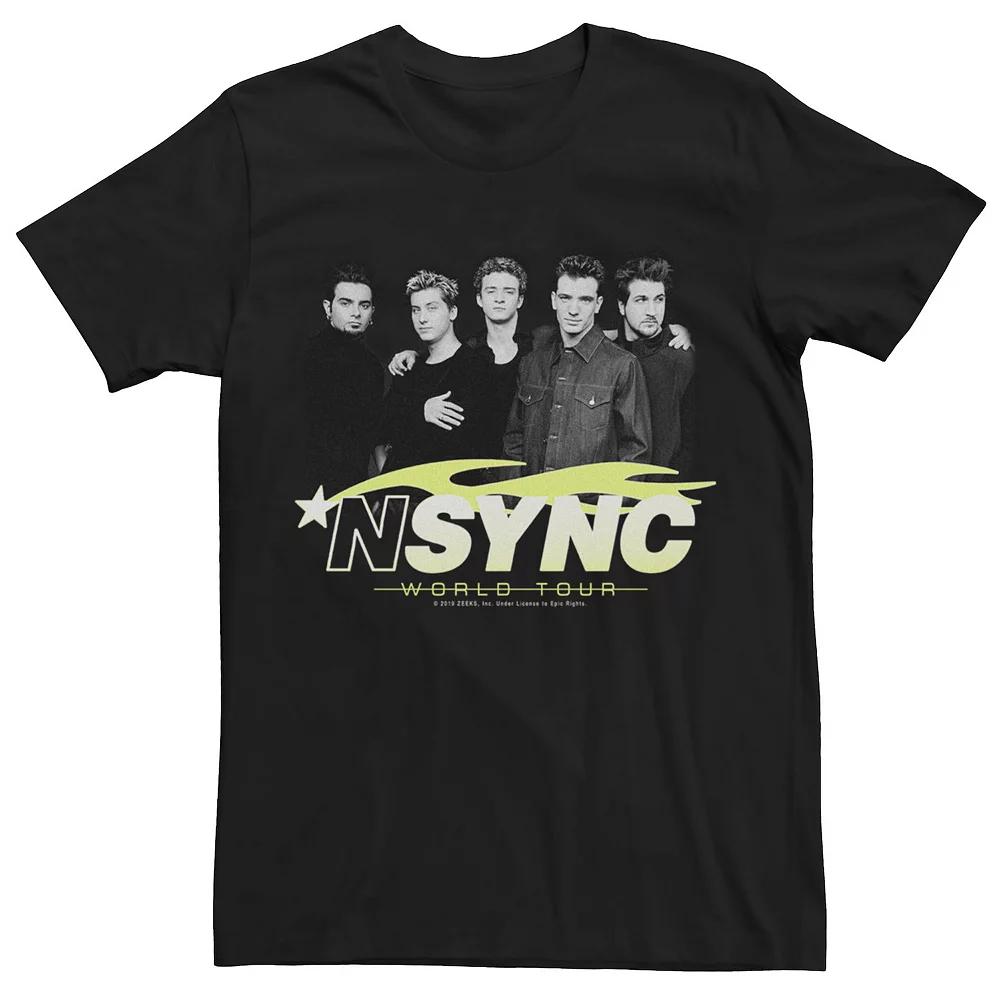 Men's Epic Rights Nsync World Tour Boy Band Tee, Size: Large, Black Product Image