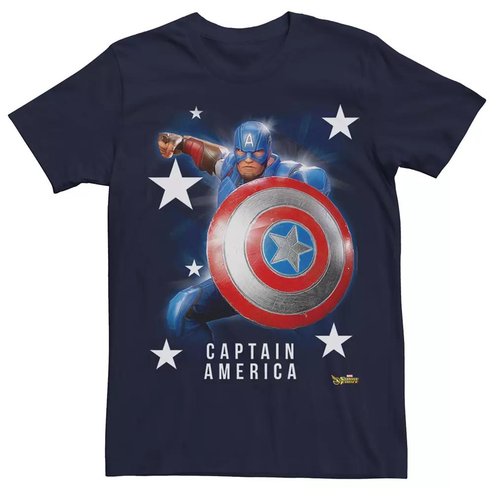 Men's Marvel Strike Force Captain America Graphic Tee, Size: Large, Blue Product Image
