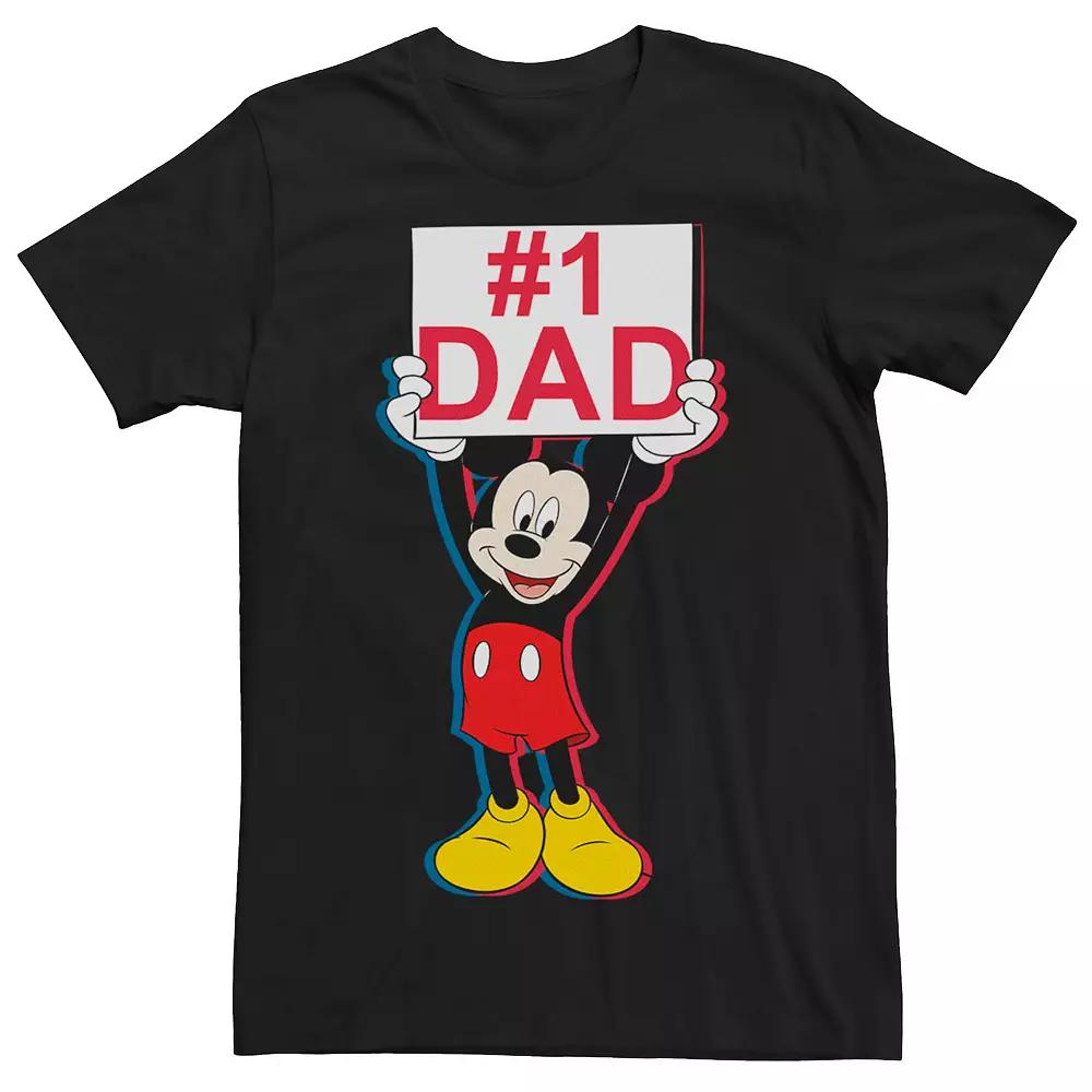 Disney's Mickey Mouse Men's #1 Dad Sign Waver Graphic Tee,  Product Image
