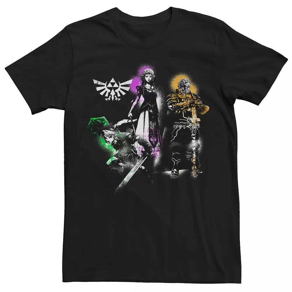 Men's Nintendo Zelda Link Princess Ganondorf Paint Splotch Graphic Tee,  Product Image