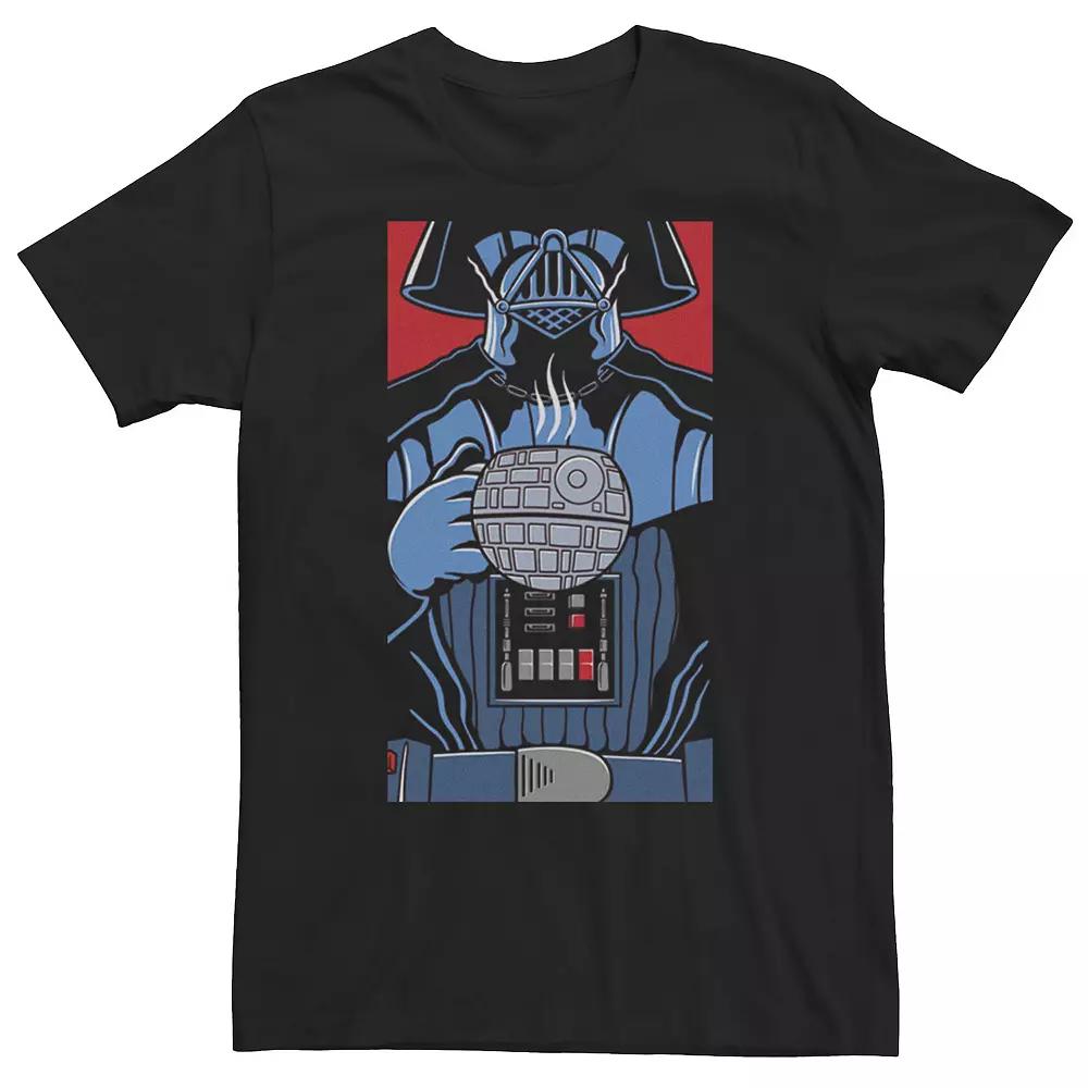 Men's Star Wars Darth Vader Death Star Coffe Cup Tee,  Product Image