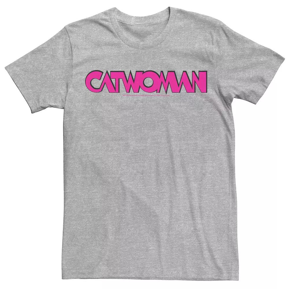 Men's DC Comics Catwoman Pink Retro Text Tee,  Product Image