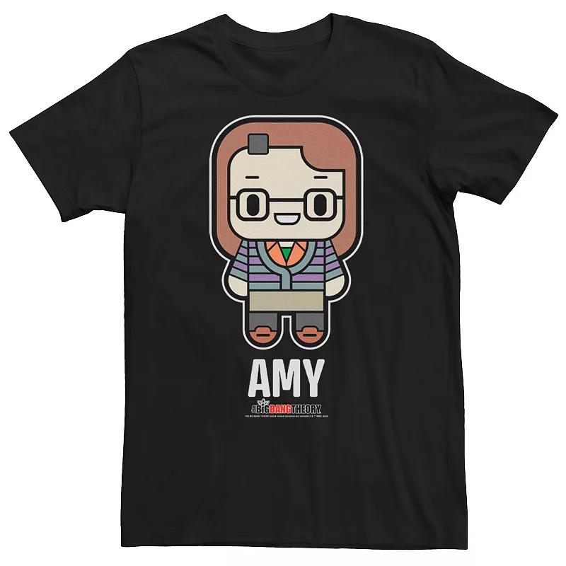 Men's The Big Bang Theory Chibi Amy Tee, Size: XL, Black Product Image