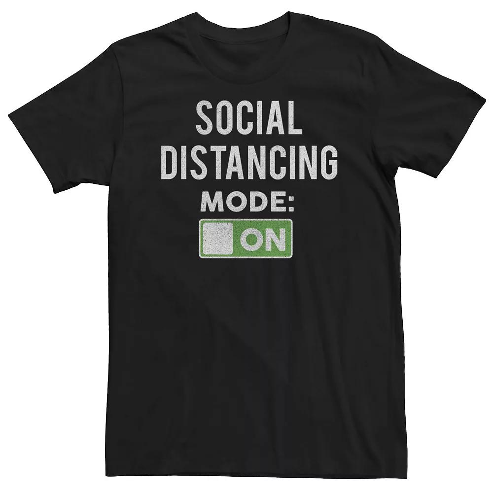 Big & Tall Social Distancing Mode On Graphic Tee, Men's,  Product Image