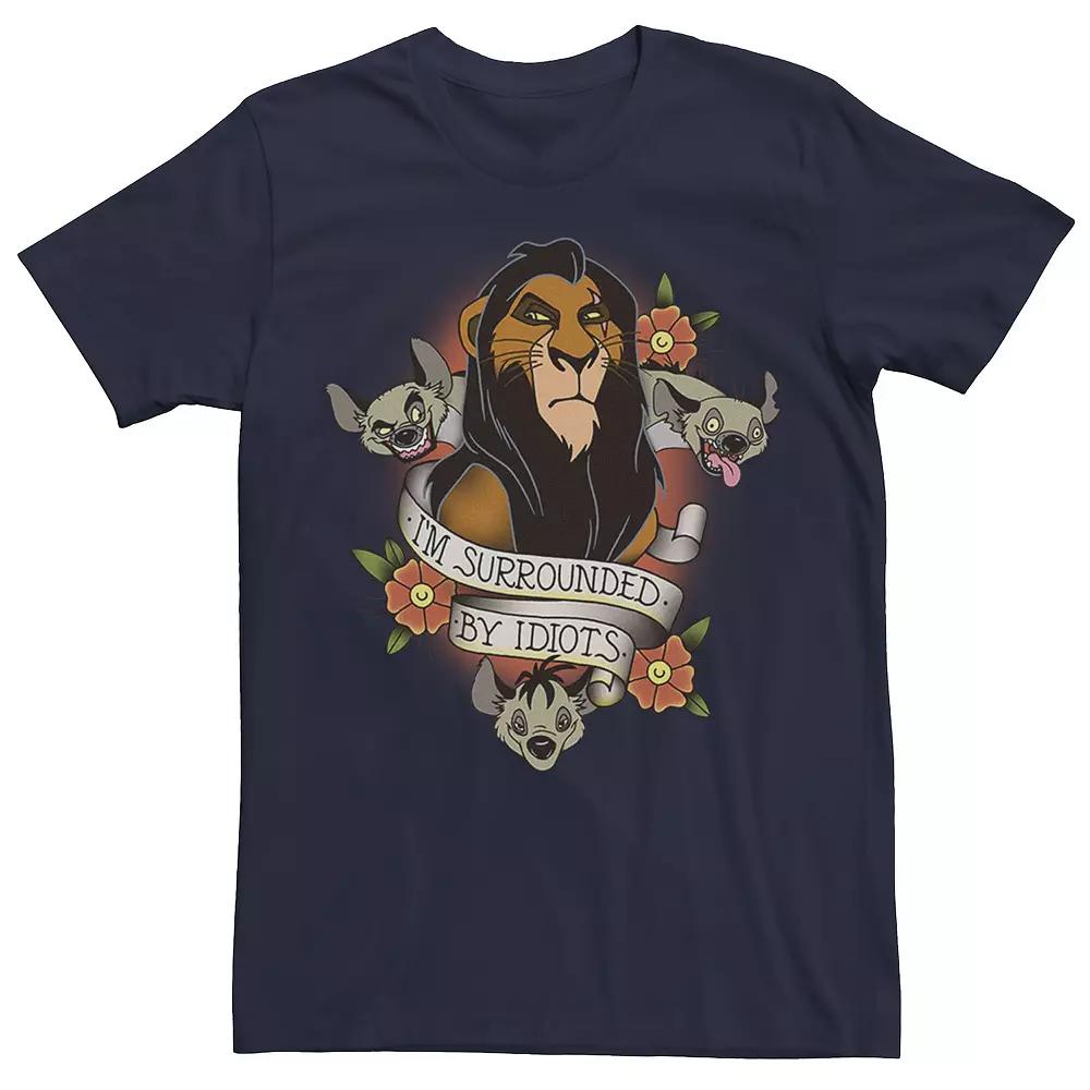 Disney's The Lion King Scar Men's Hyenas Surrounded By Idiots Tee,  Product Image