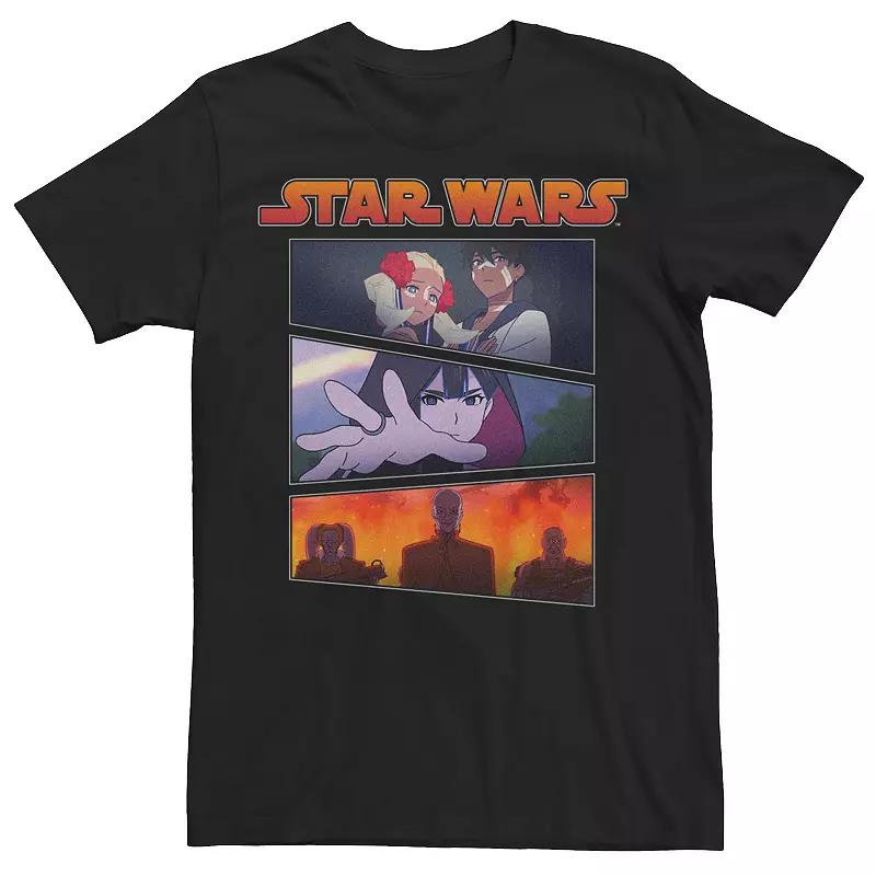 Big & Tall Star Wars: The Bad Batch Group Shot Orange Logo Tee, Men's, Size: 3XL, Black Product Image