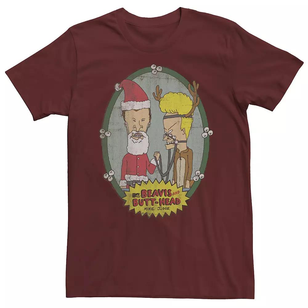 Men's Beavis And Butthead Christmas Portrait Tee,  Product Image