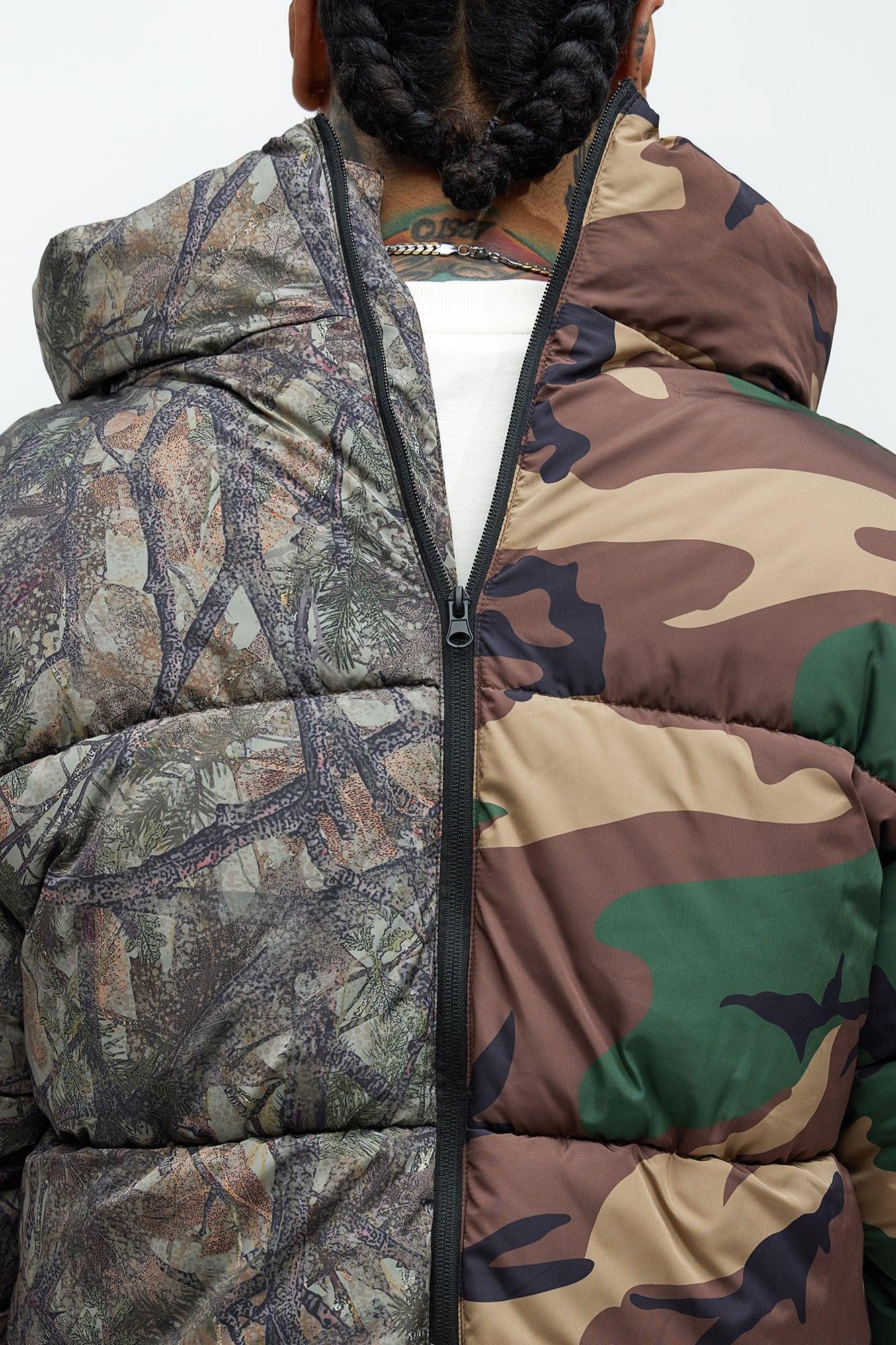 Shuffle Split Puffer Jacket - Camouflage Product Image