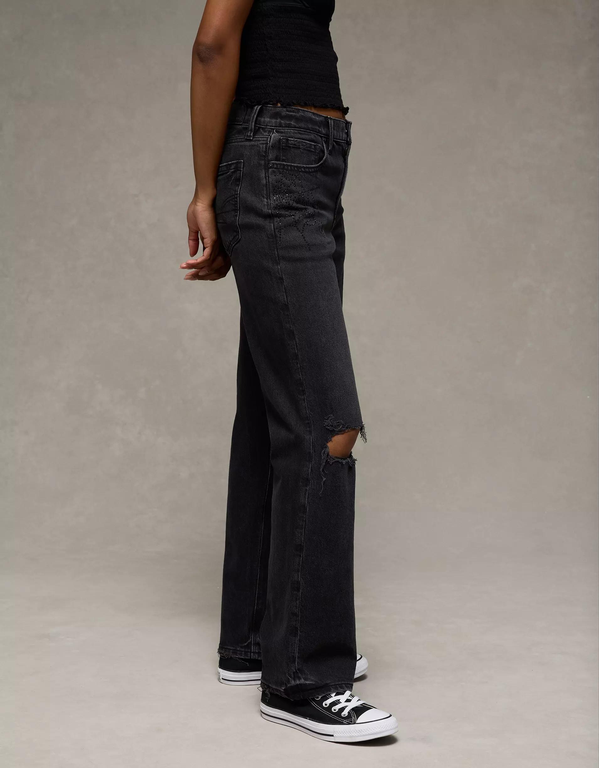 AE Stretch High-Waisted Stovepipe Jean Product Image