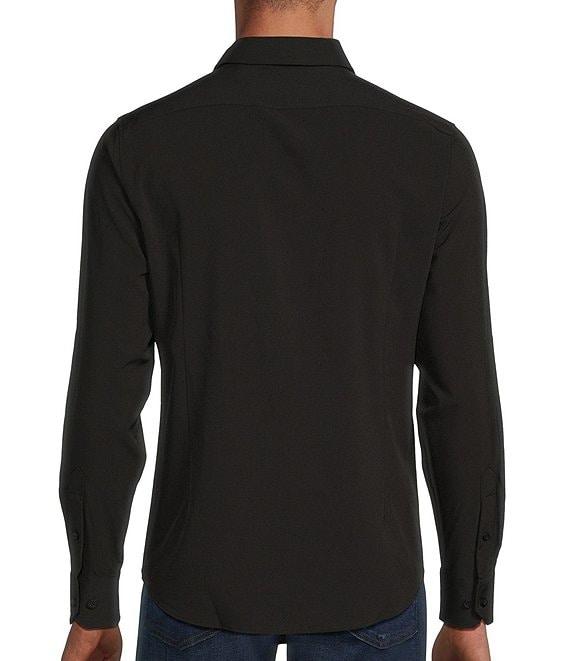 Murano Slim Fit Solid Performance Stretch Long Sleeve Woven Shirt Product Image