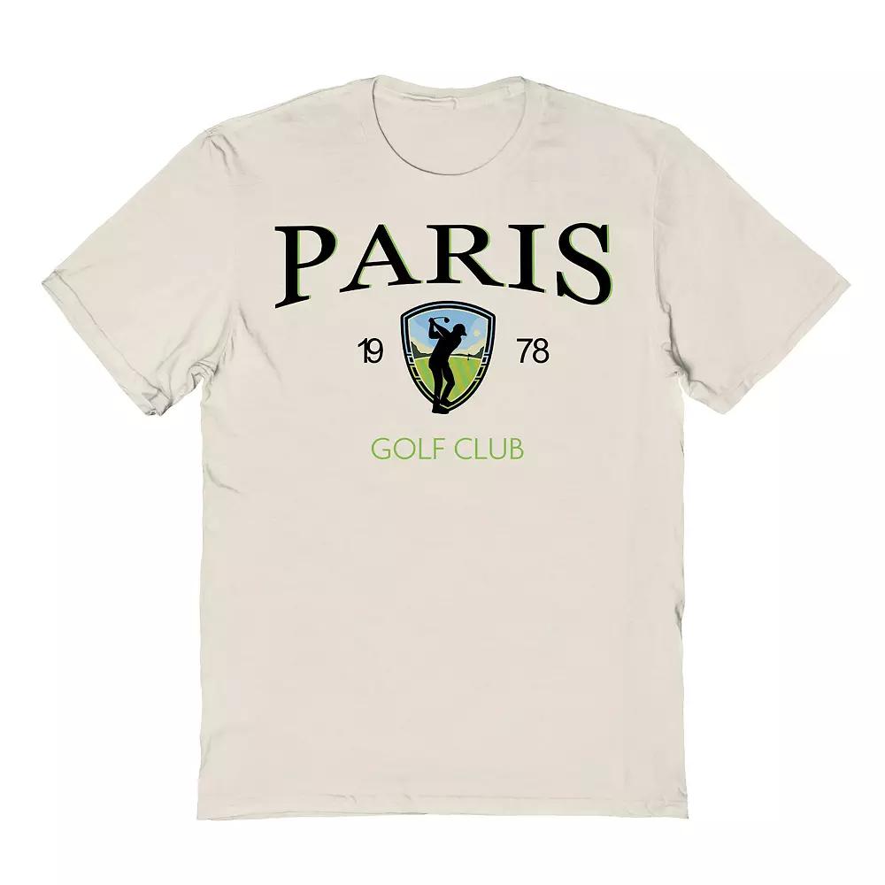 Men's Paris Golf Club Graphic Tee, Size: Large, Natural Product Image