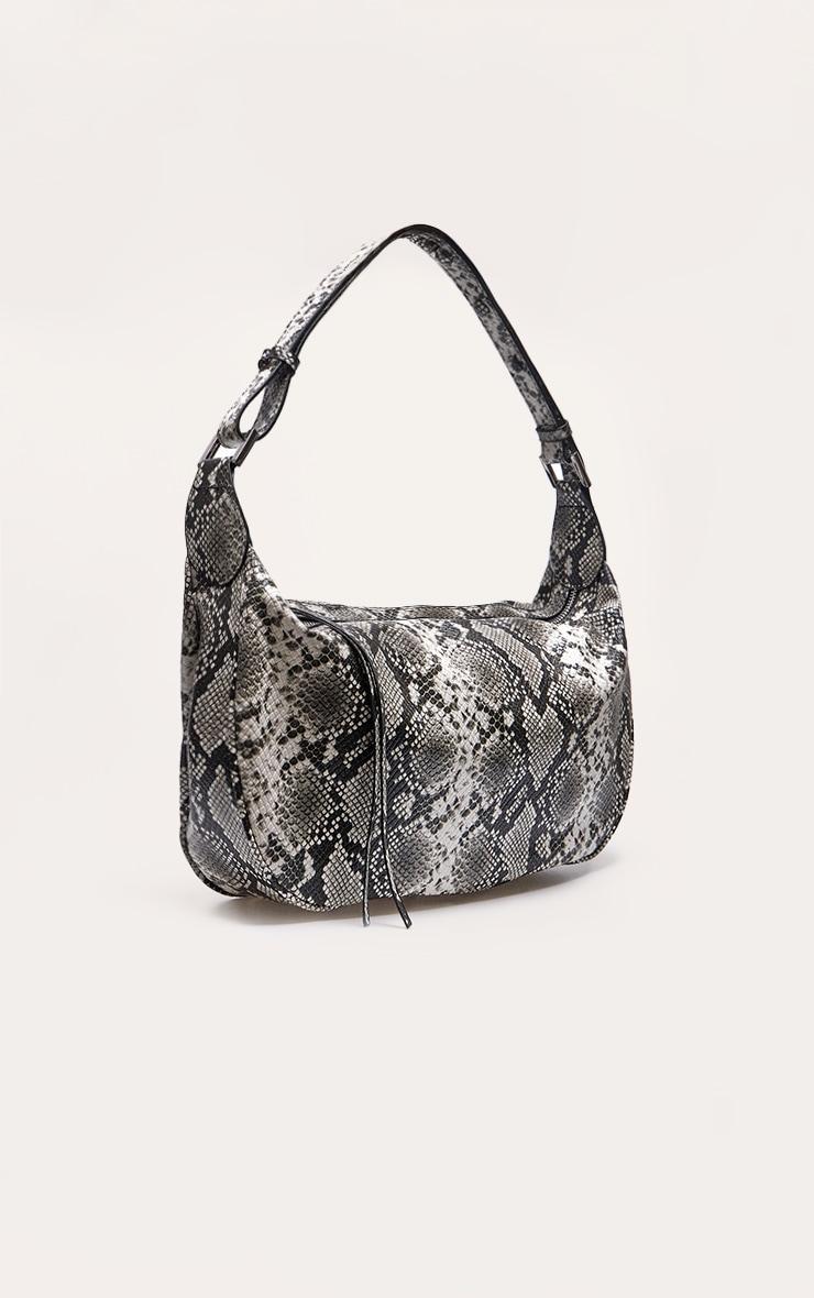 Snake Print Oversized Pu Slouchy Shoulder Bag Product Image
