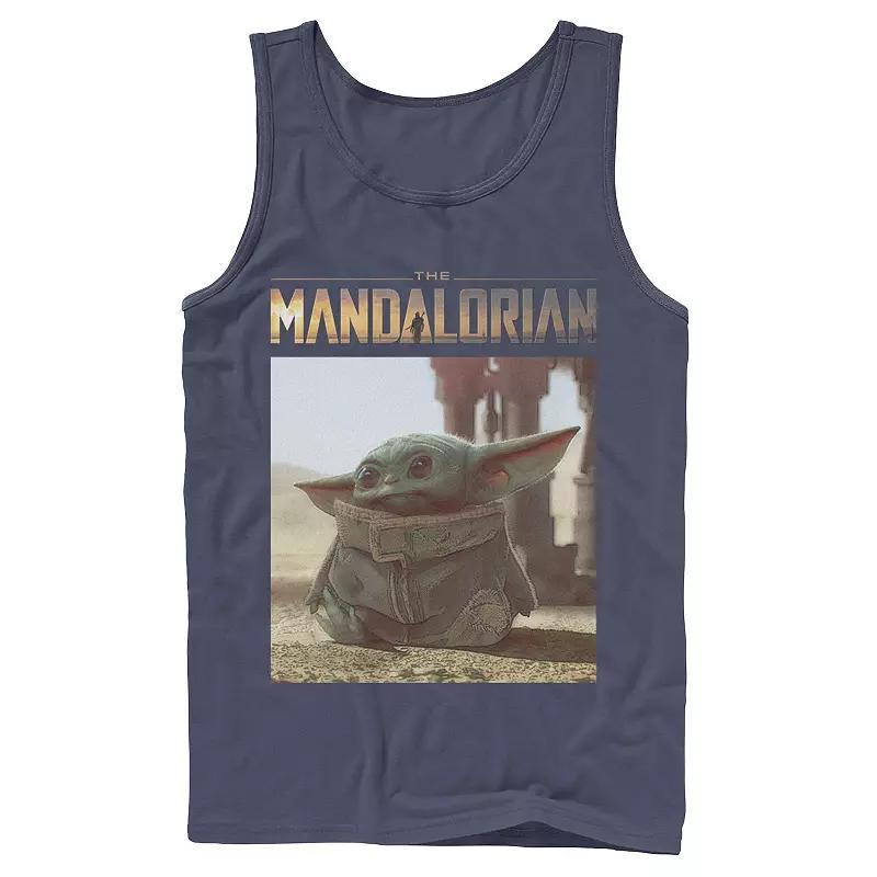 Men's Star Wars The Mandalorian The Child aka Baby Yoda Portrait Logo Tank Top,  Product Image