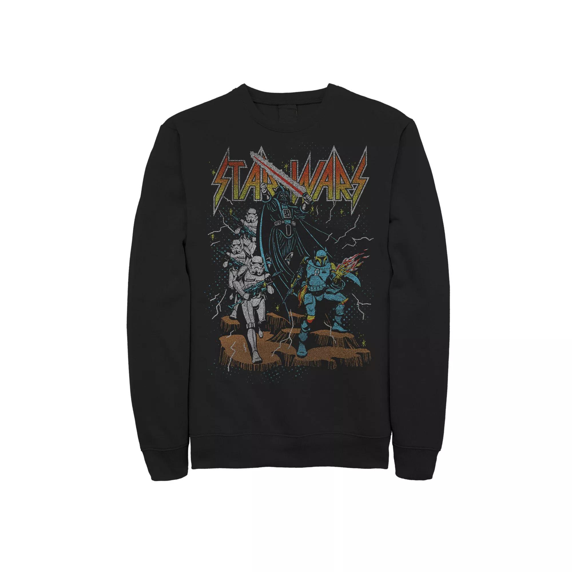 Men's Star Wars 70's Styler Circle Portrait logo Sweatshirt,  Product Image