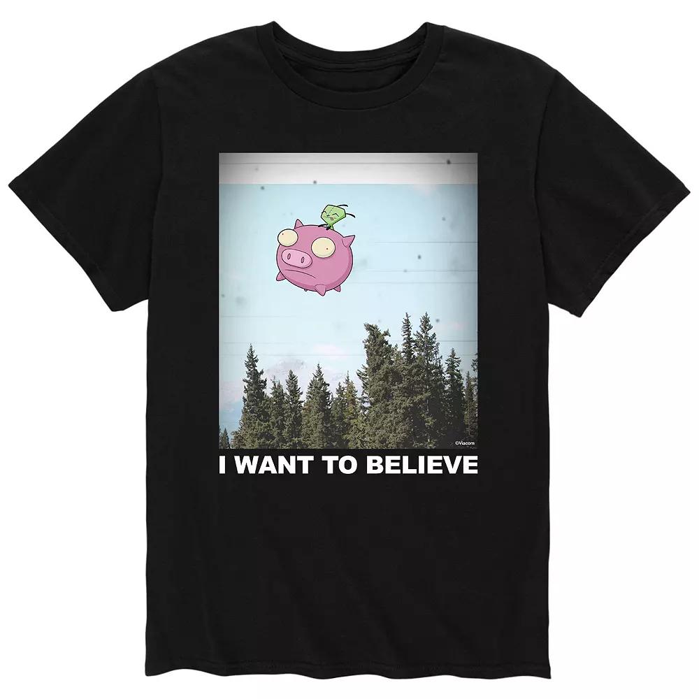 Men's Invader Zim Gir I Want To Believe Tee,  Product Image