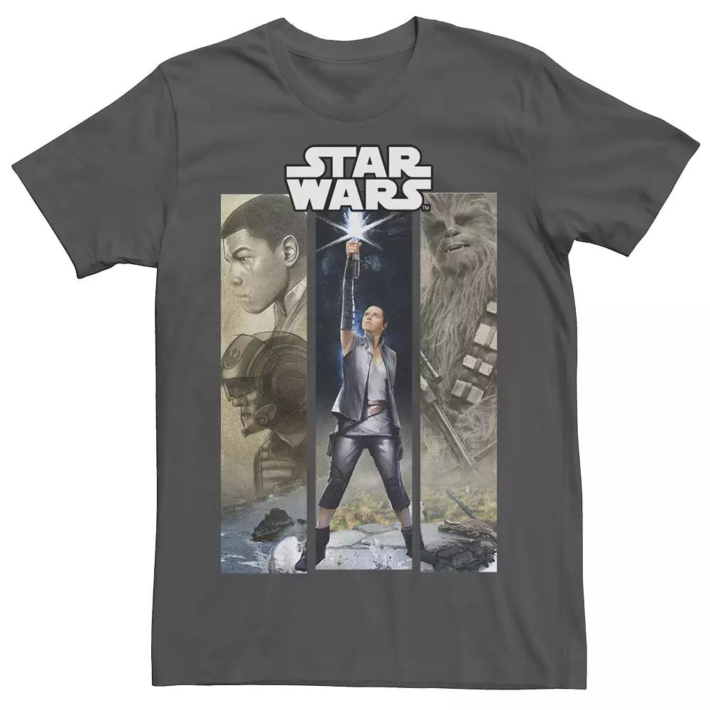 Men's Star Wars Last Jedi Rey, Finn, Poe, and Chewie Epic Panel Tee,  Product Image