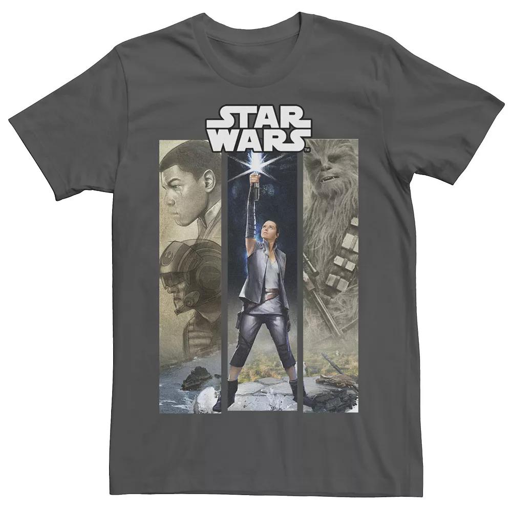 Men's Star Wars Last Jedi Rey, Finn, Poe, and Chewie Epic Panel Tee,  Product Image