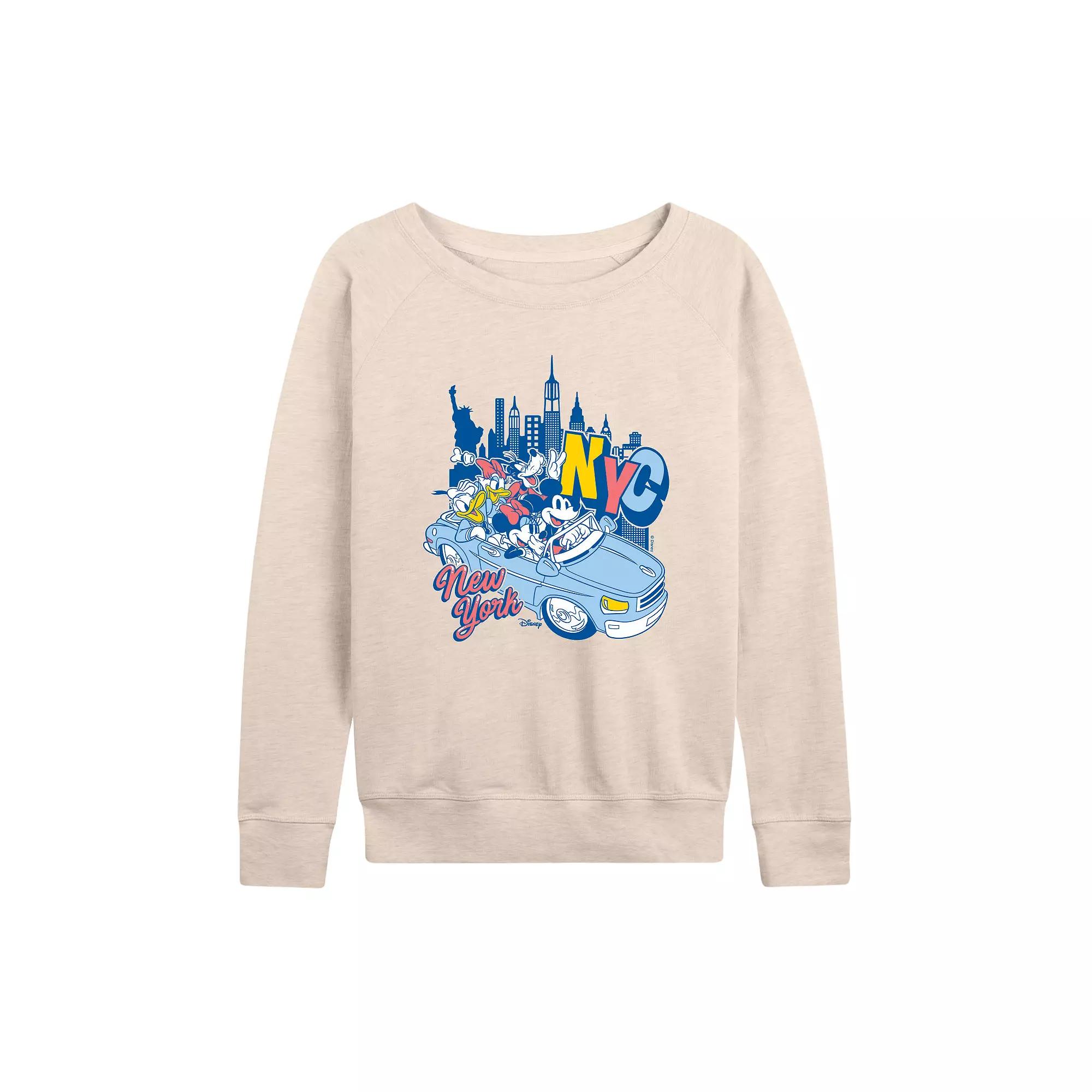 Disney's Mickey Mouse & Friends Women's NYC French Terry Long Sleeve Tee,  Product Image