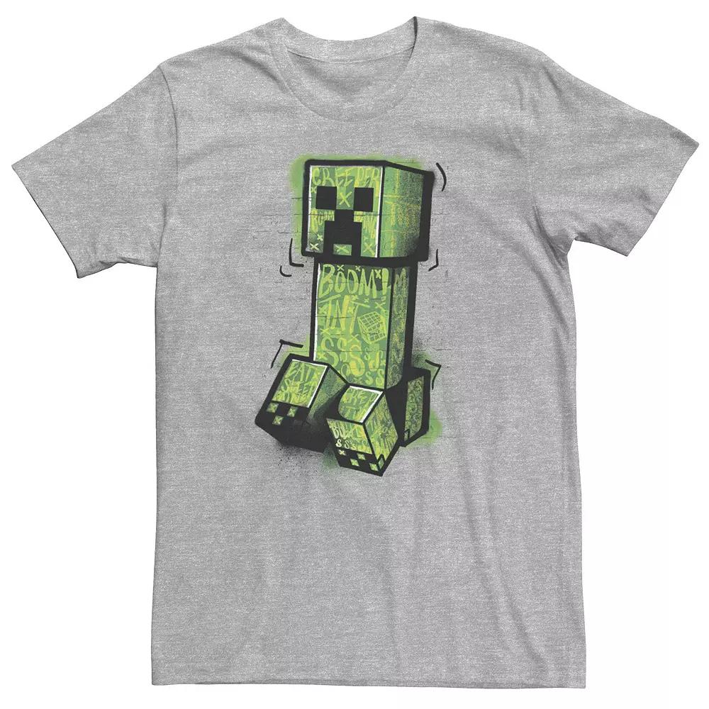 Big & Tall Minecraft Creeper Grafitti Style Portrait Tee, Boy's,  Product Image