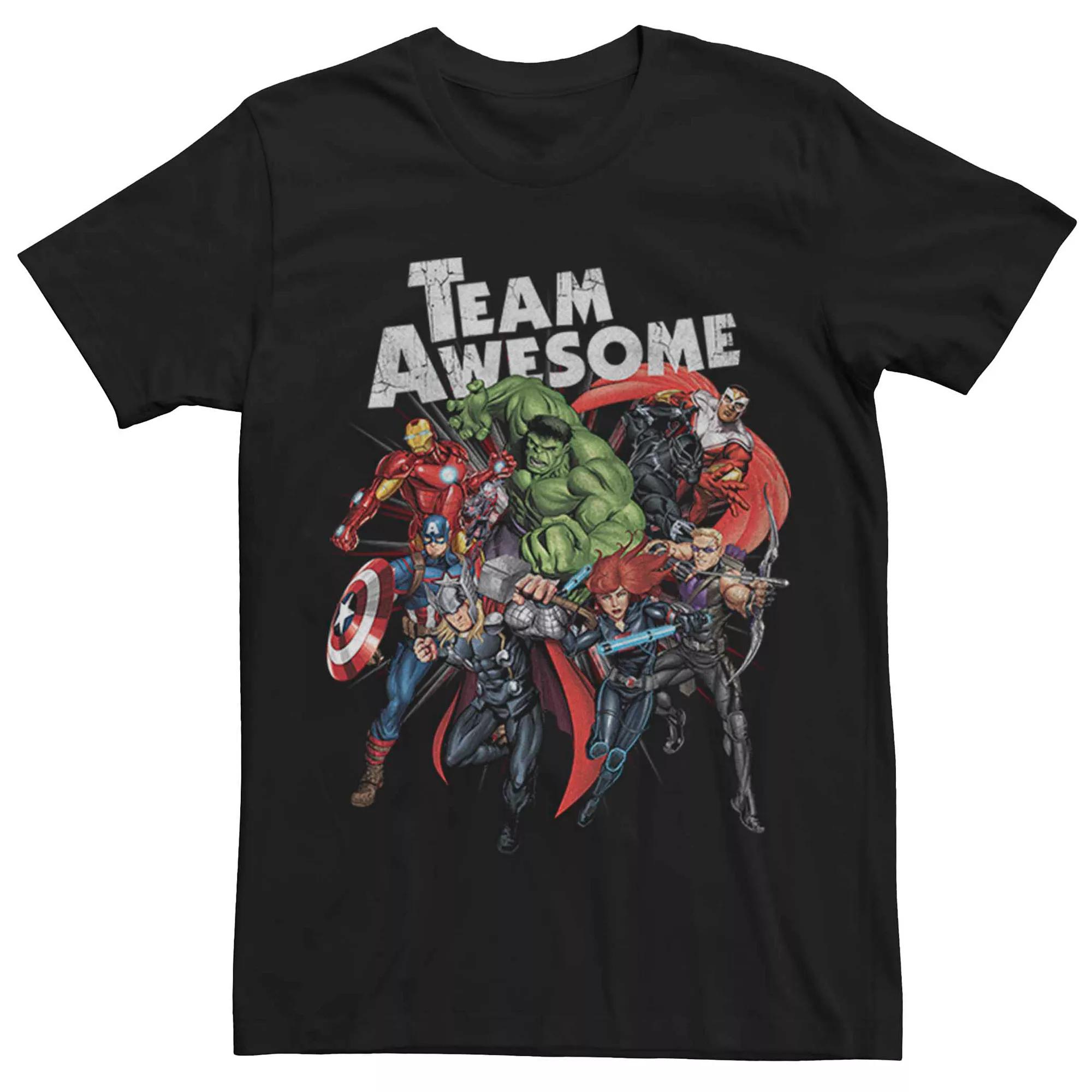 Men's Marvel Avengers Group Team Awesome Tee,  Product Image