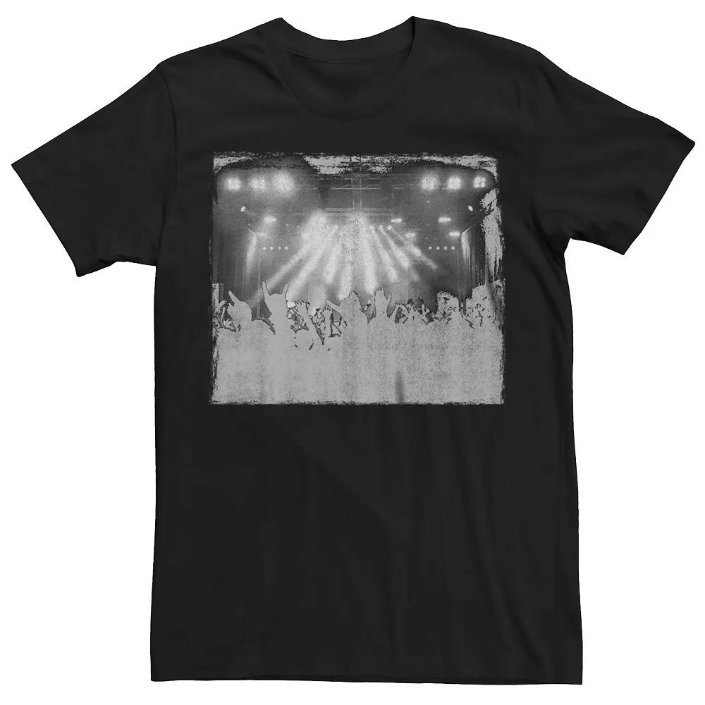 Men's Music Concert Lights Graphic Tee, Size: Medium, Black Product Image