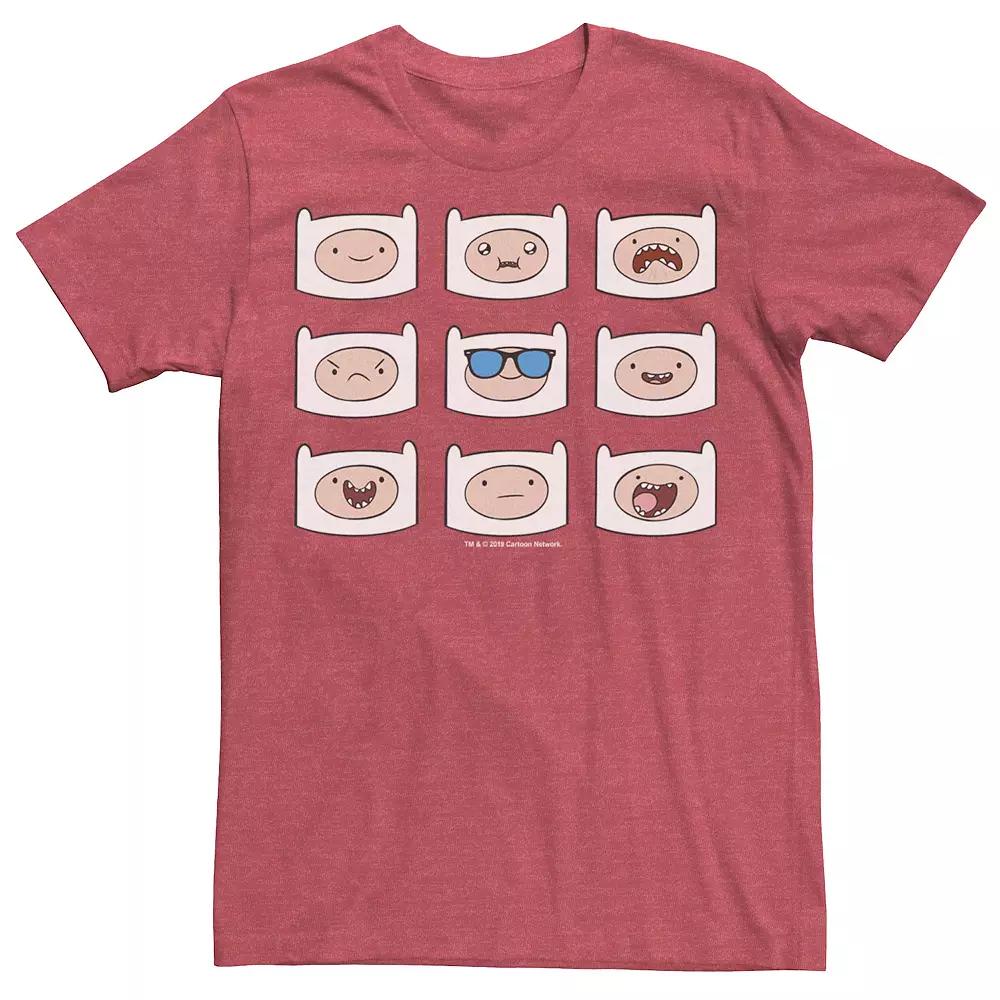 Men's Adventure Time Finn's Many Faces Grid Tee,  Product Image