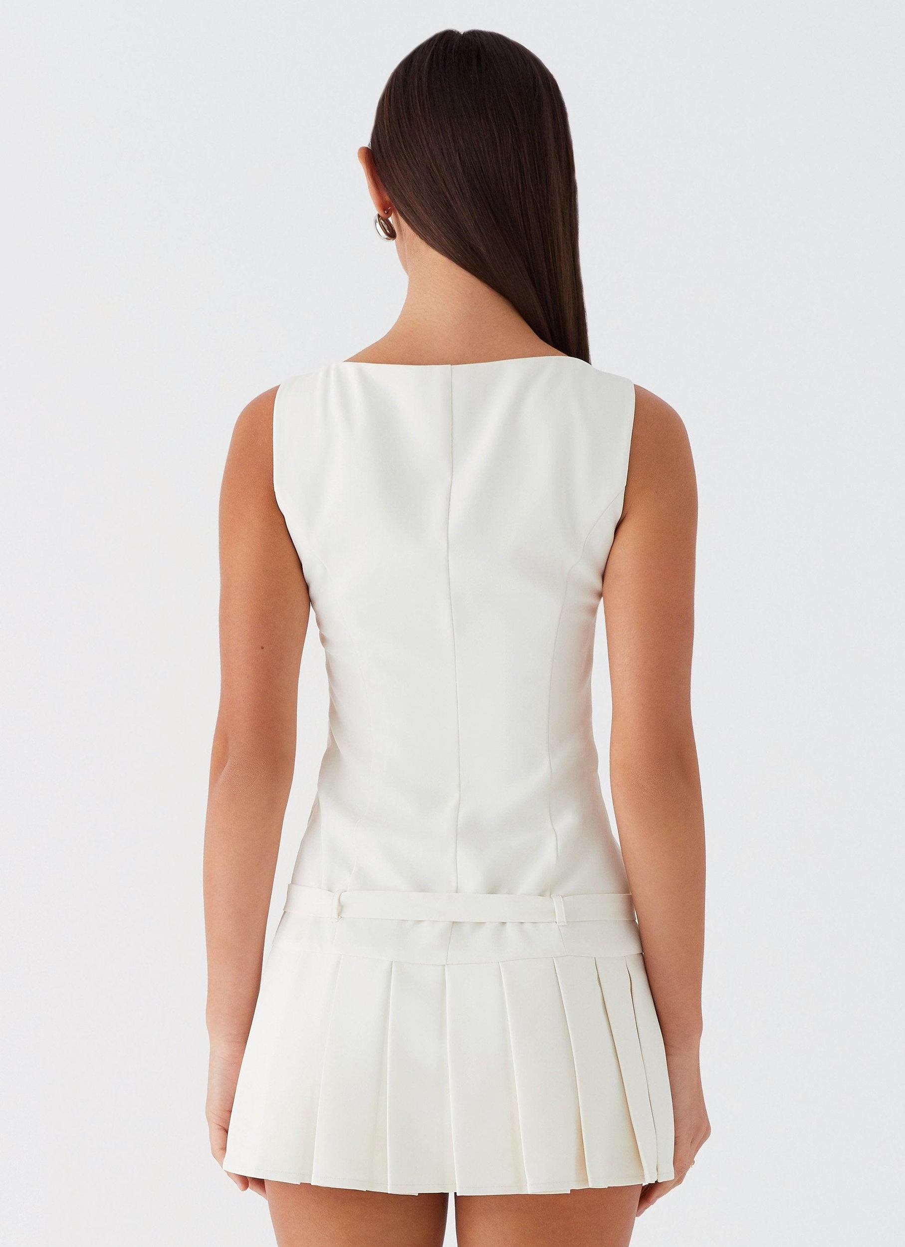 No More Excuses Belt Mini Dress - Ivory Product Image