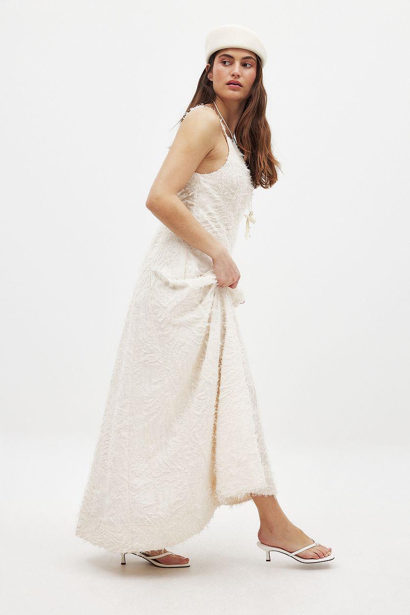 Fringe Seam Detail Maxi Dress Product Image