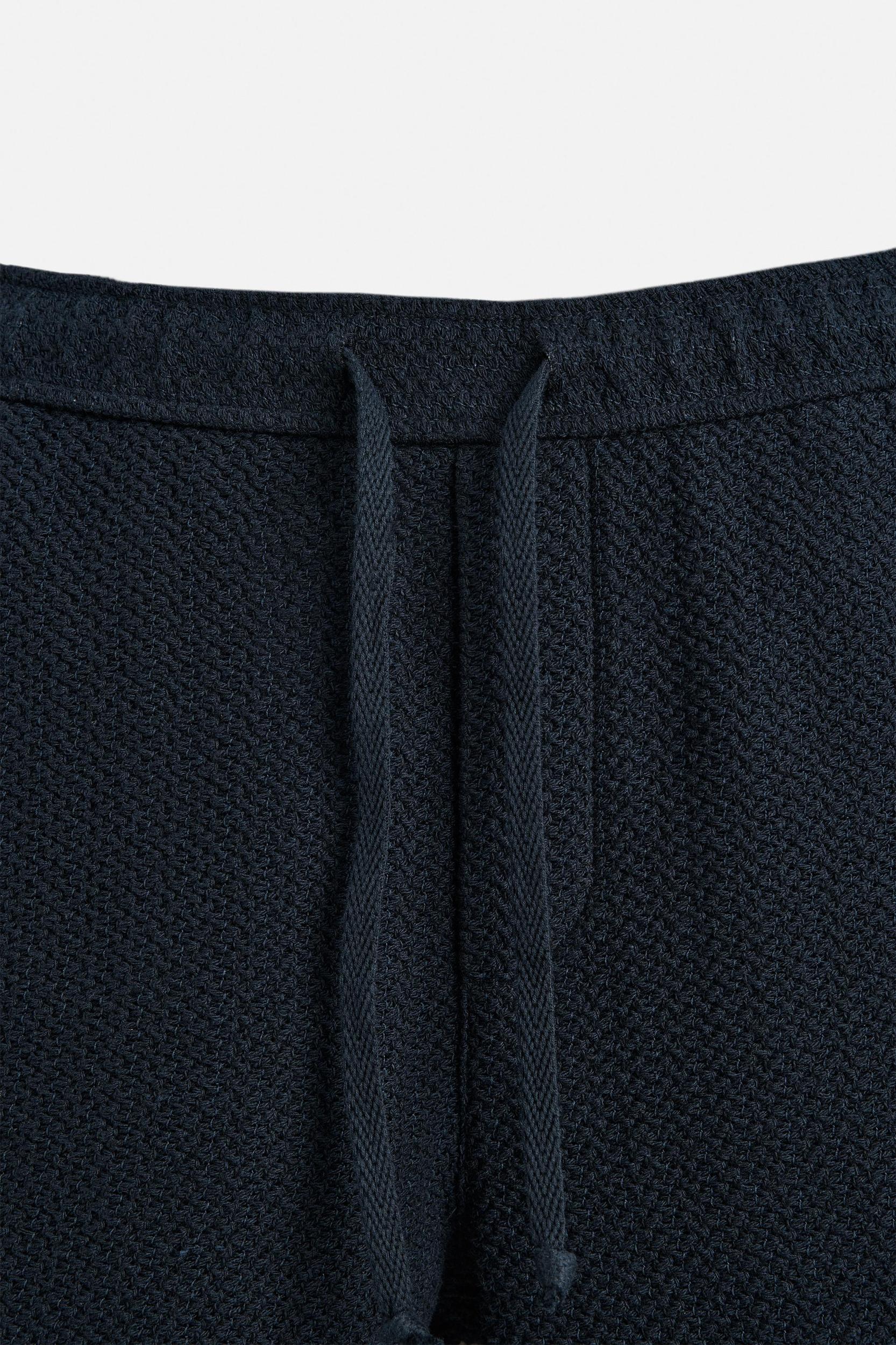 TEXTURED REGULAR FIT BERMUDA SHORTS Product Image