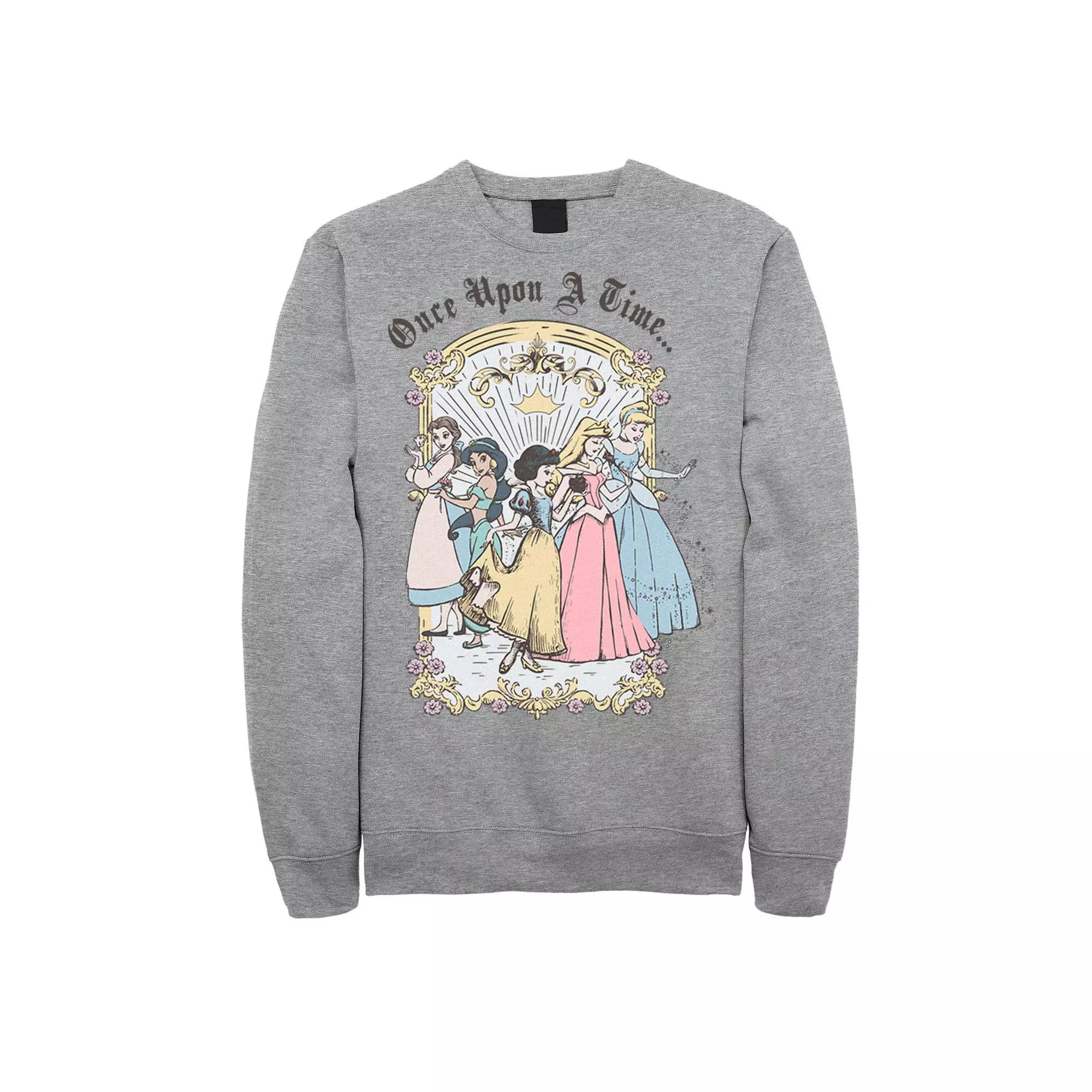 Men's Disney Princess Once Upon A Time Vintage Cartoon Sweatshirt,  Product Image