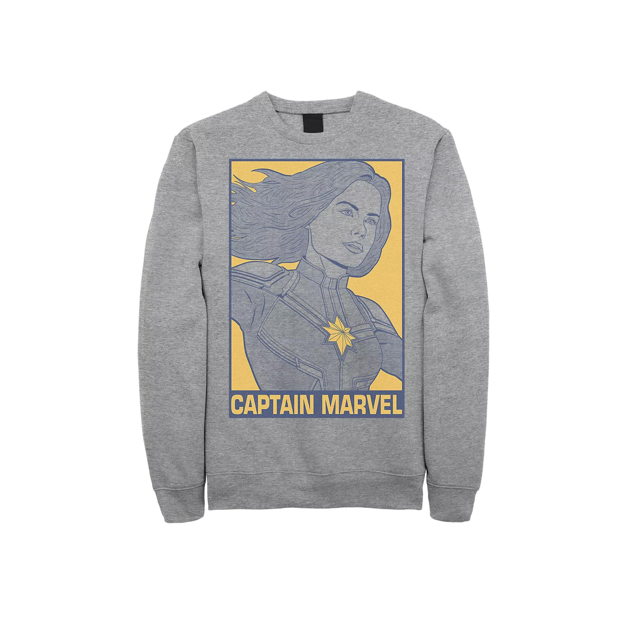 Men's Avengers Endgame Captain Marvel Poster Pullover, Size: XL, Athletic Grey Product Image
