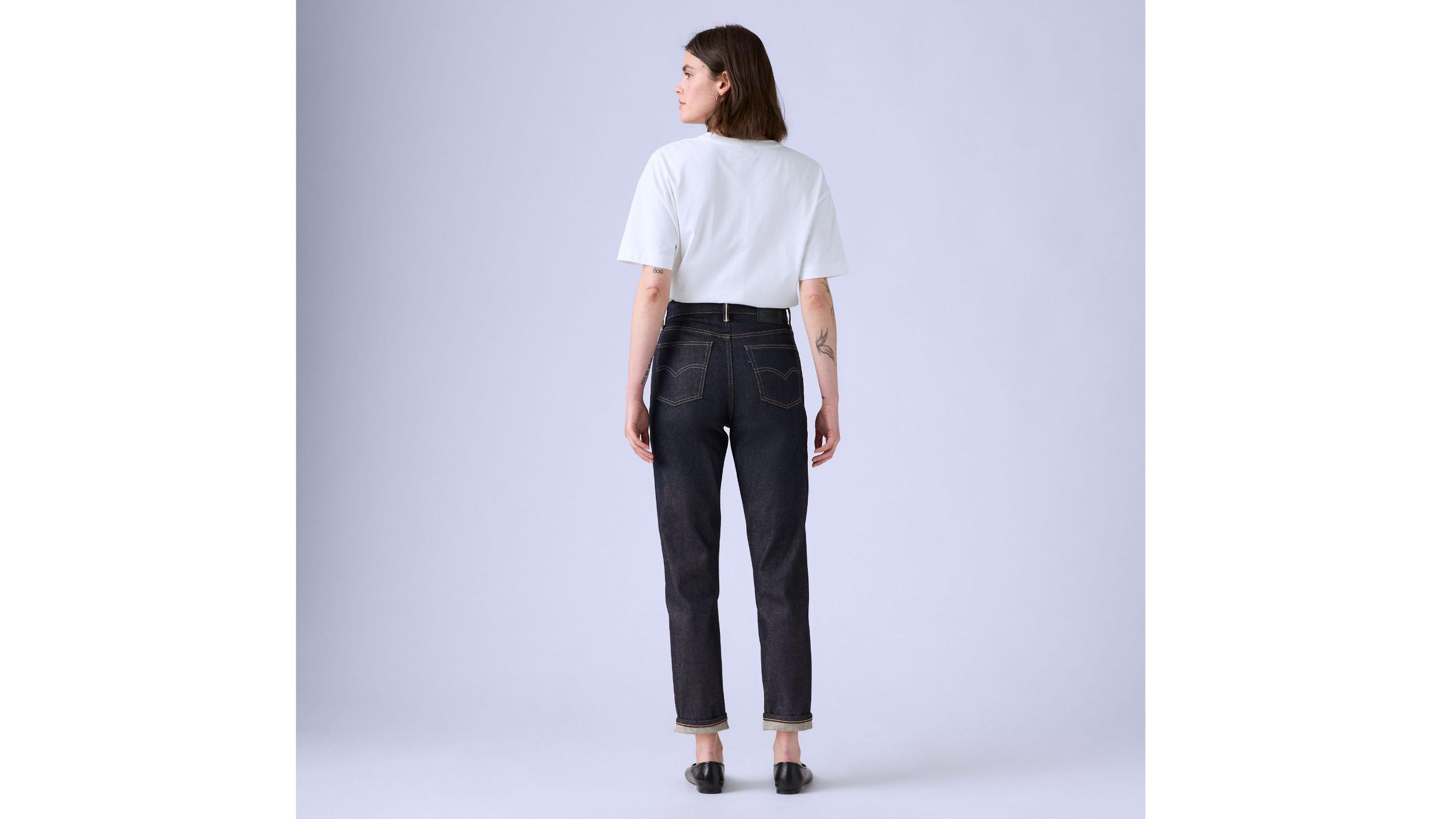 Japanese Selvedge High Rise Boyfriend Women's Jeans Product Image