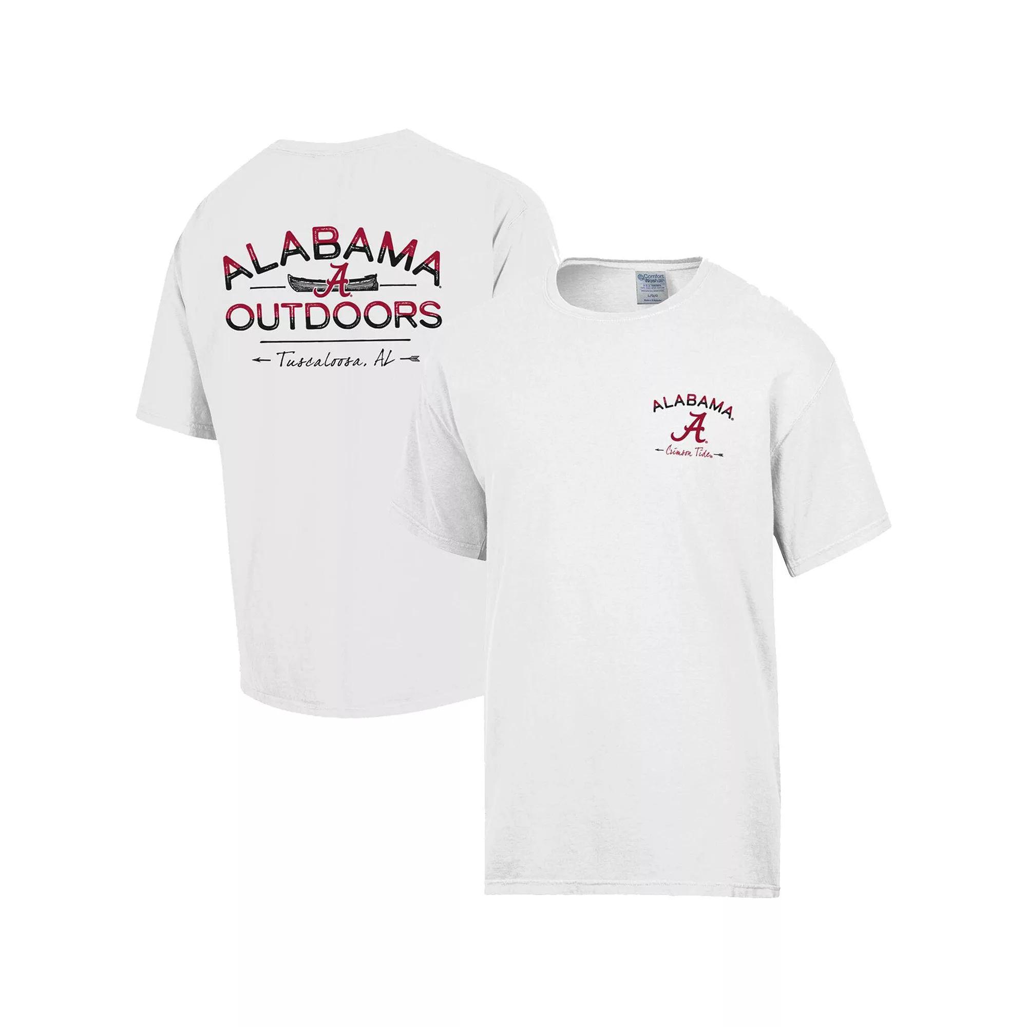 Men's Comfort Wash White Alabama Crimson Tide Great Outdoors T-Shirt, Size: Small Product Image