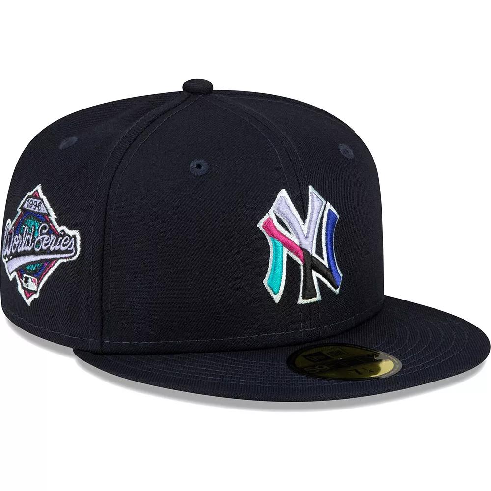 Men's New Era Navy New York Yankees 1996 World Series Polar Lights 59FIFTY Fitted Hat,  Product Image