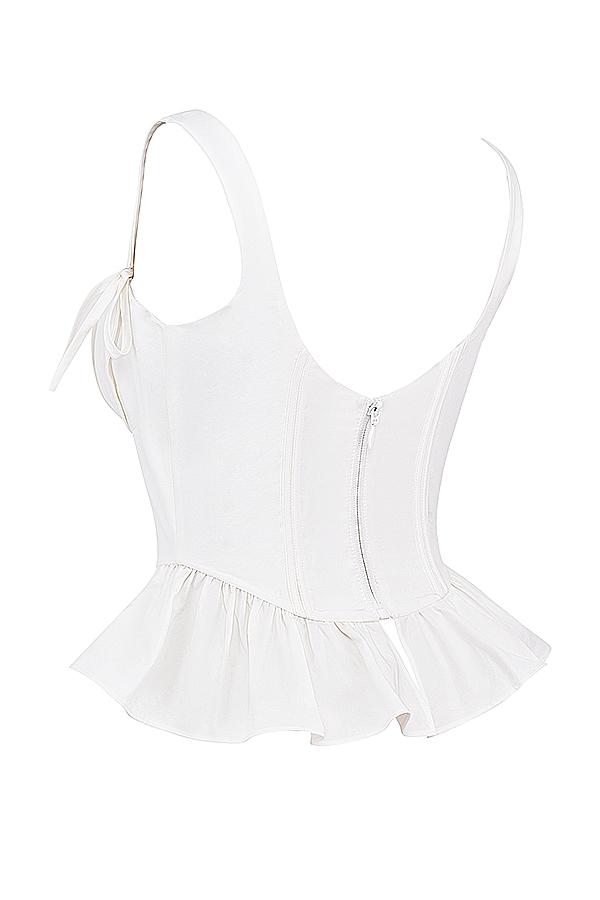 Gigou  white peplum cotton corset - sale Product Image