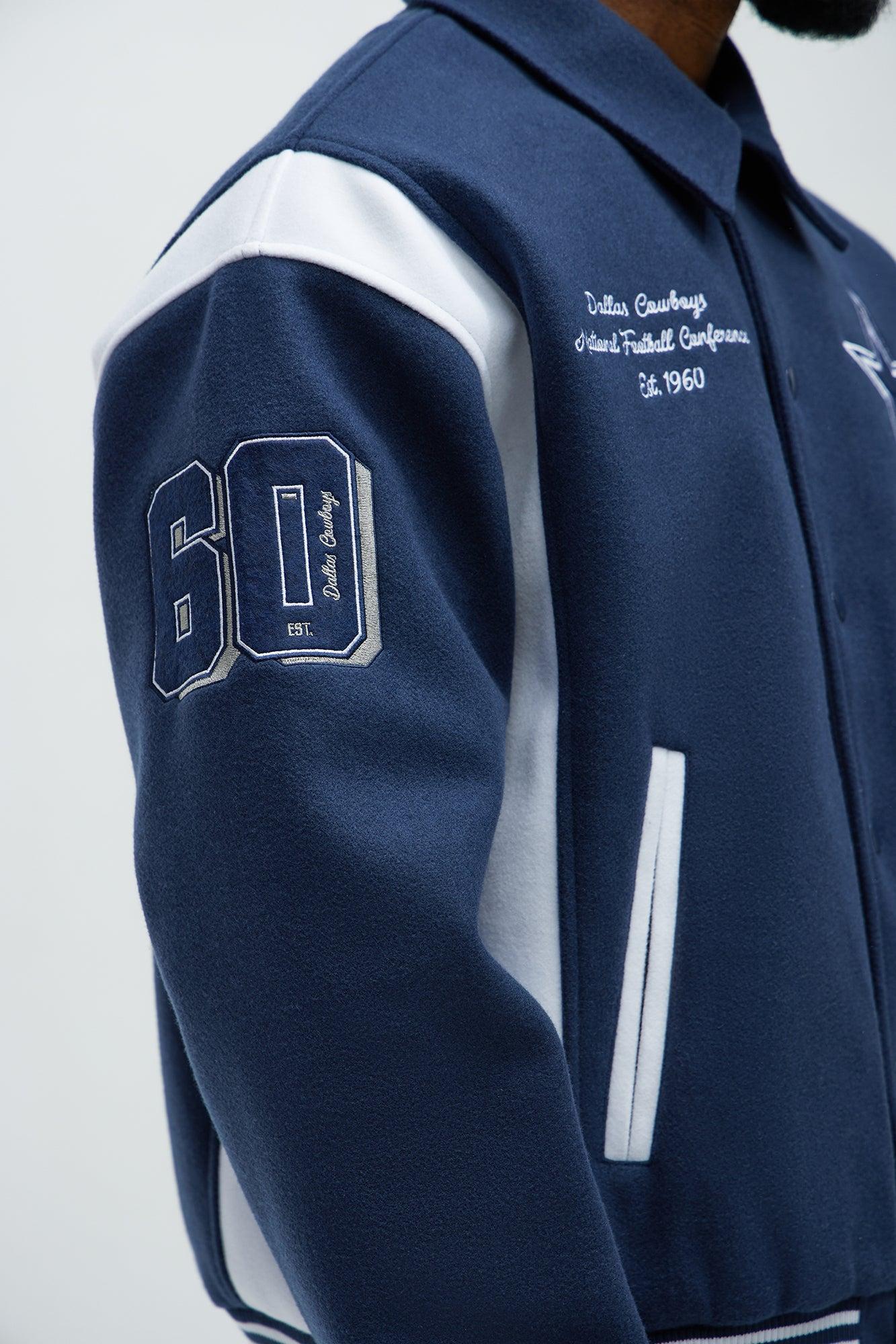 Cowboys Air Supremacy Jacket - White/Blue Male Product Image