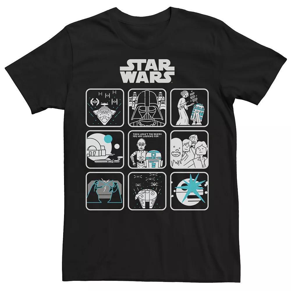 Men's Star Wars Movie Scenes Cartoon Box Up Tee,  Product Image
