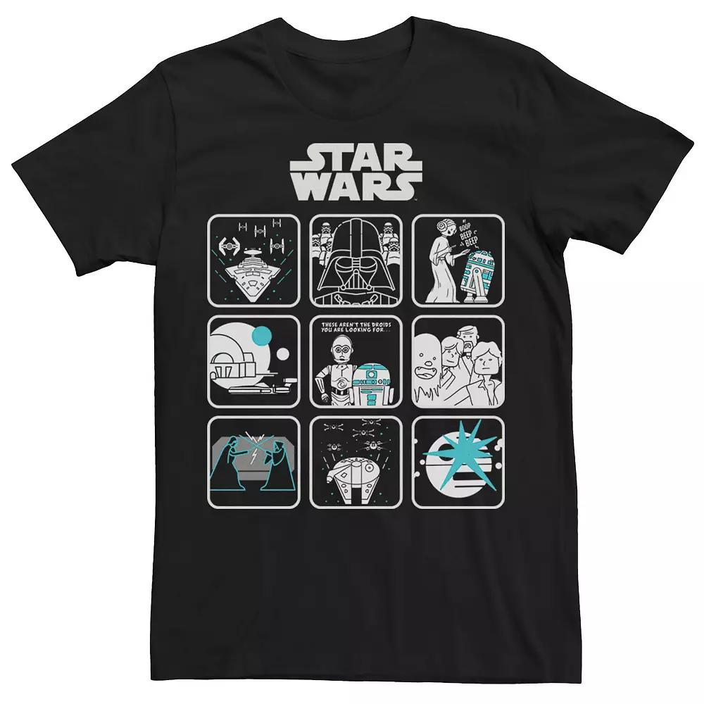 Men's Star Wars Movie Scenes Cartoon Box Up Tee,  Product Image
