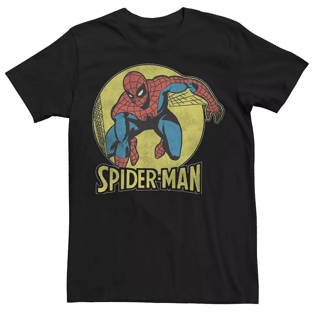 Men's Marvel Spider-Man Classic Comic Themed Circle Portrait Tee,  Product Image