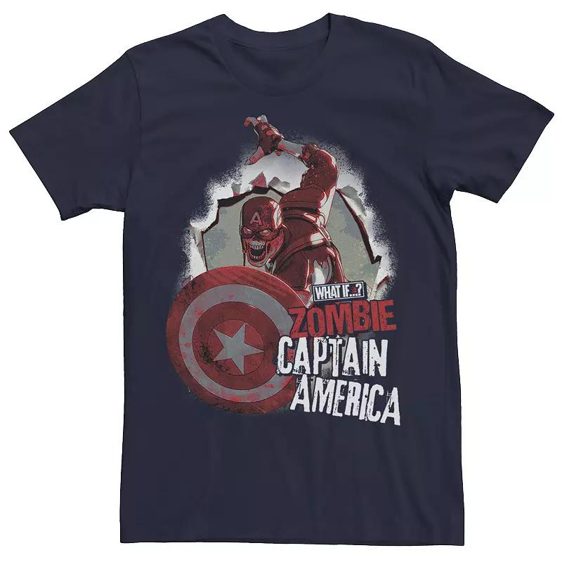 Men's Marvel What If Captain America Zombie Burst Poster Tee, Boy's,  Product Image
