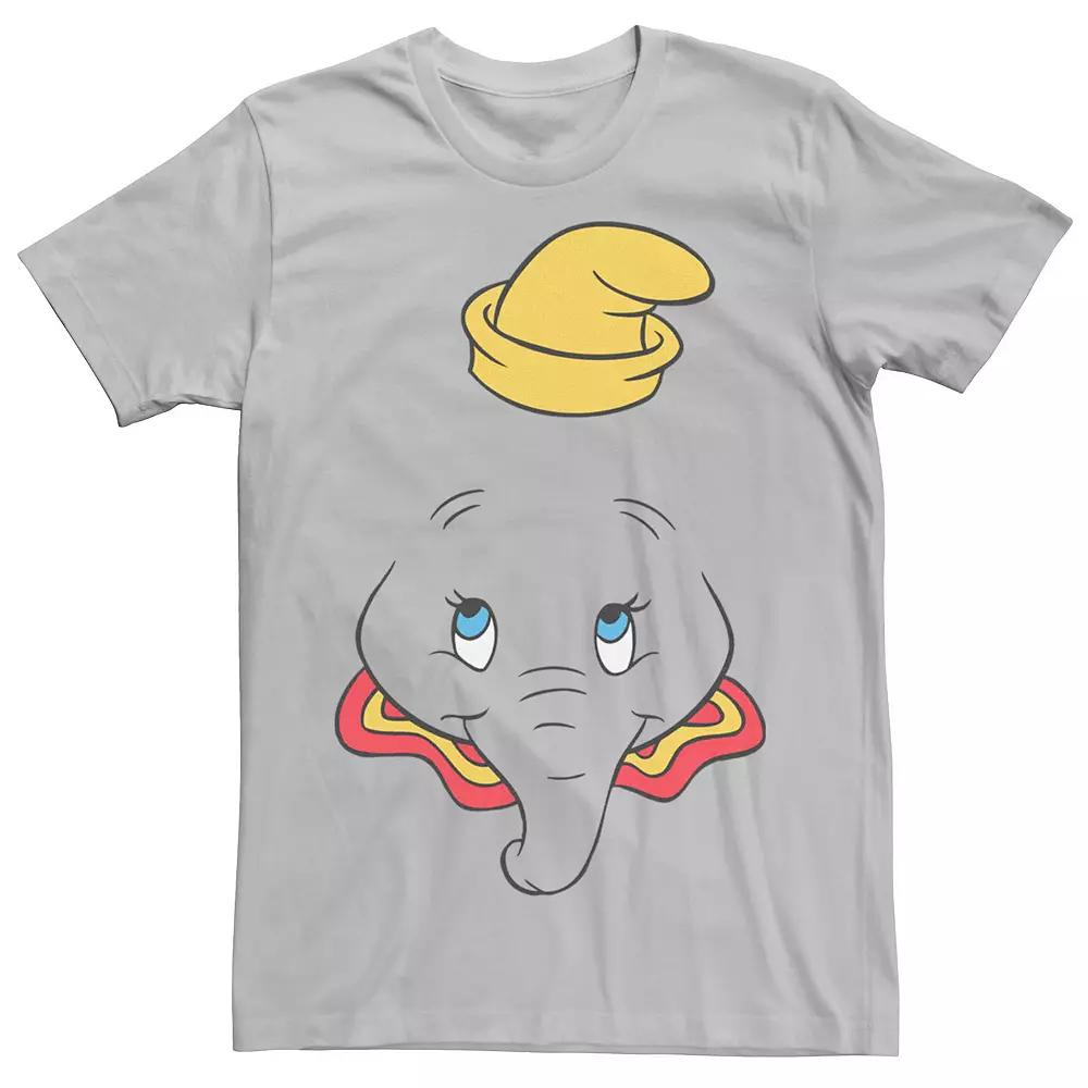 Disney's Dumbo Large Face Men's Tee, Size: Medium, Silver Product Image