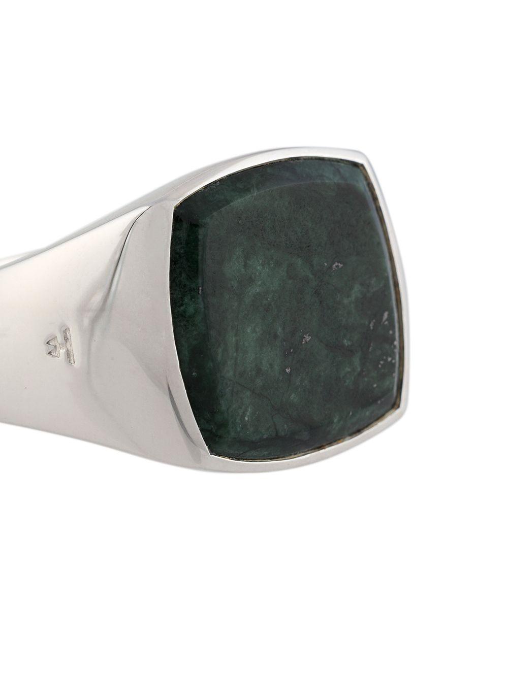 Cushion marble signet ring Product Image