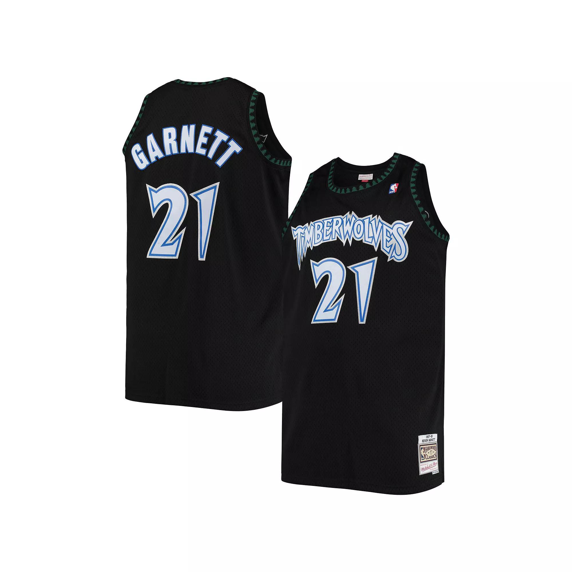 Men's Mitchell & Ness Kevin Garnett Black Minnesota Timberwolves Big & Tall Hardwood Classics Jersey,  Product Image
