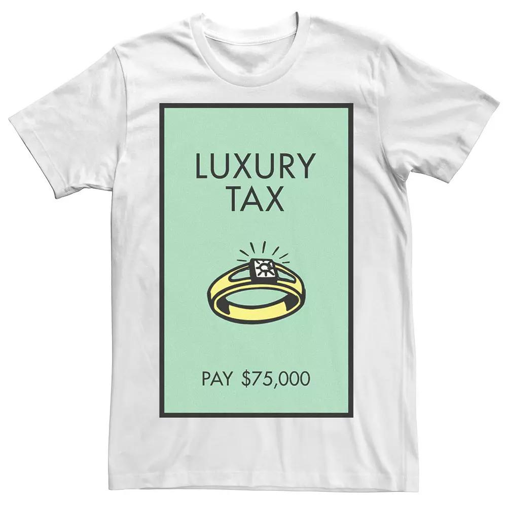 Men's Monopoly Luxury Tax Pay 75,000 Tee, Size: XL, White Product Image