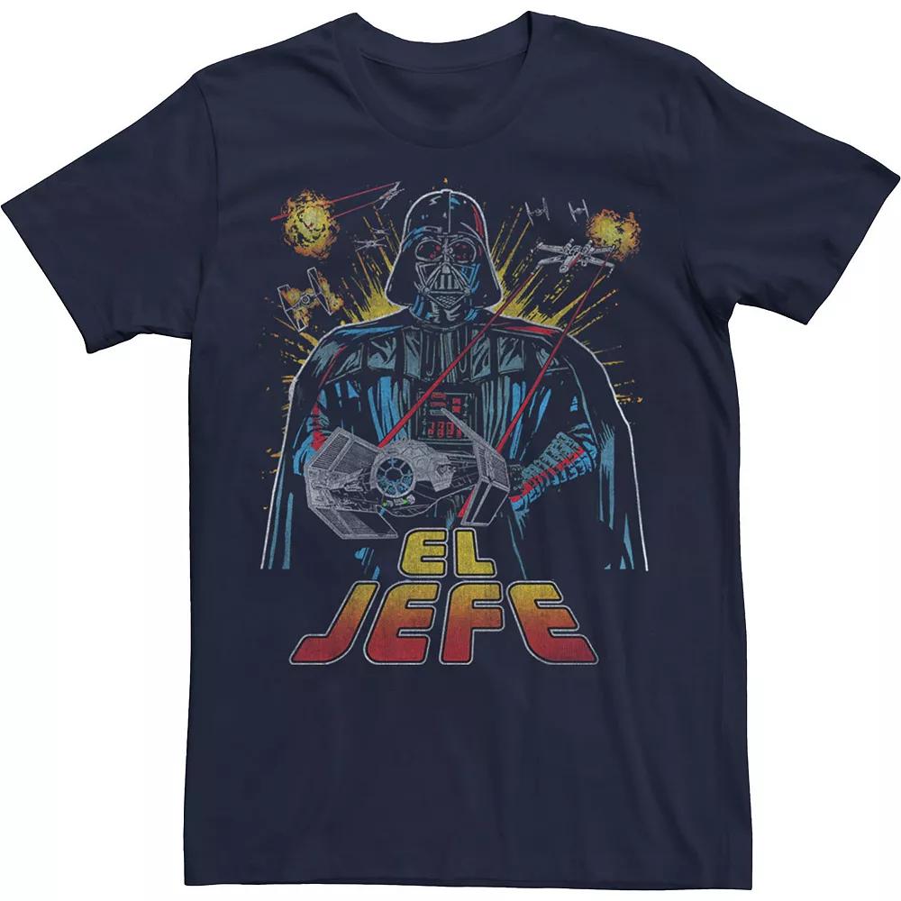 Men's Star Wars Darth Vader El Jefe Comic Style Portrait Tee,  Product Image