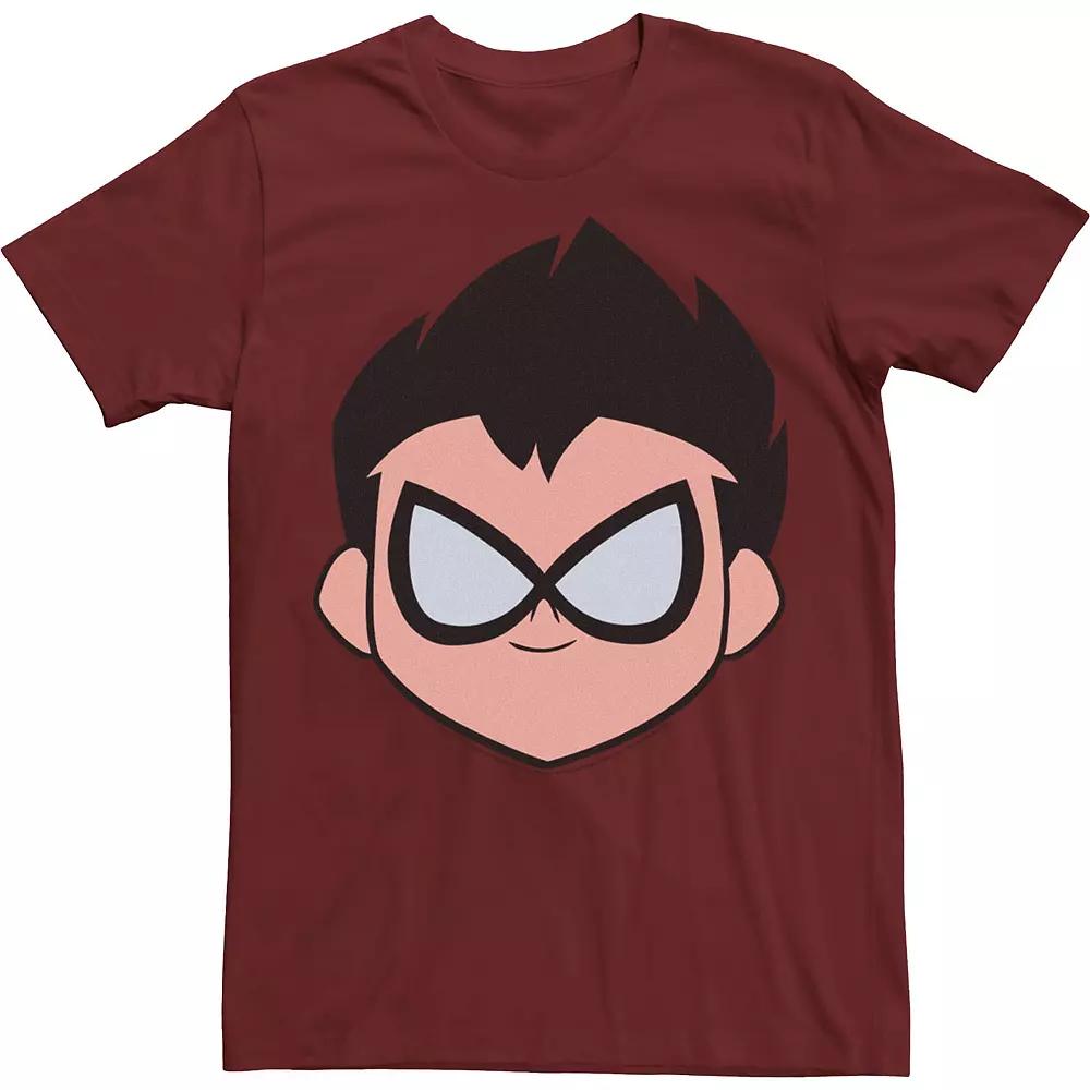 Men's DC Comics Teen Titans Go! Robin Big Face Tee, Size: XXL, Red Product Image