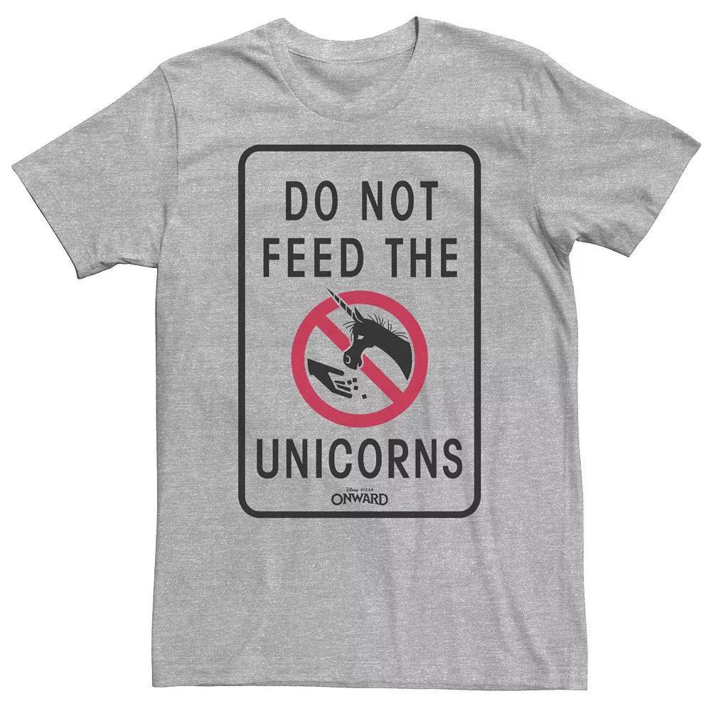 Big & Tall Disney / Pixar Onward Do Not Feed The Unicorns Sign Tee, Men's,  Product Image